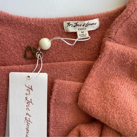 NWT For Love & Lemons V-Neck Sweater - Picture 3 of 4